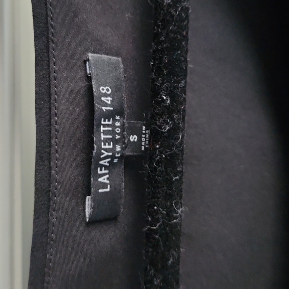 Lafayette 148 New York Ryan Layered Silk Blouse, Size Small, Black - Picture 2 of 3